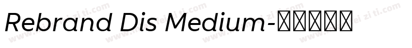 Rebrand Dis Medium字体转换